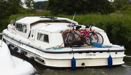 boat with bikes on board