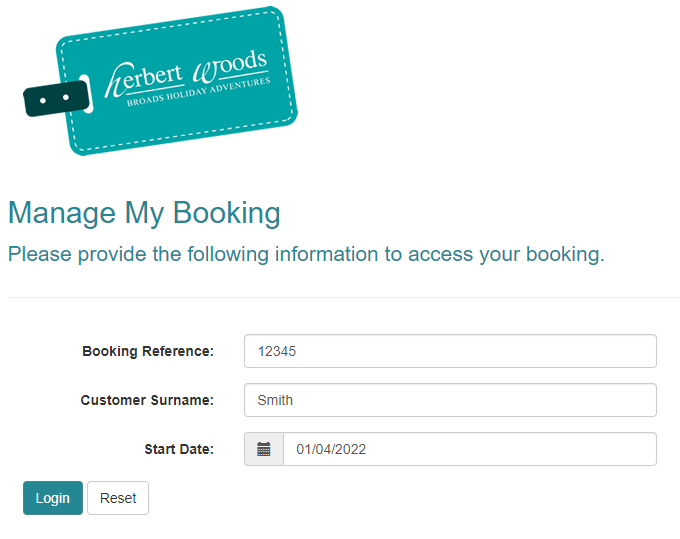 Manage My Booking Herbert Woods
